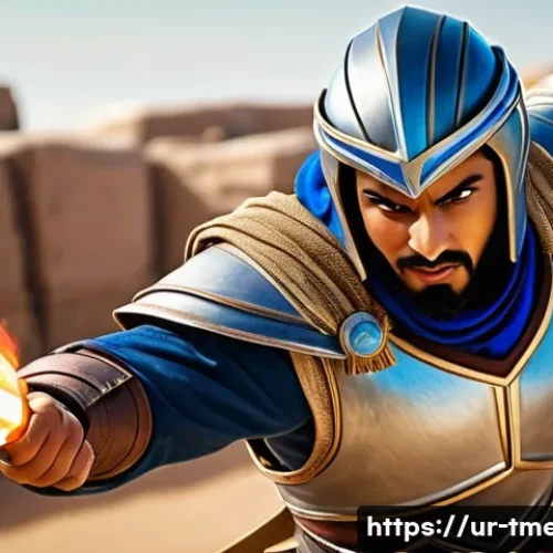 Home 32 터닝메카드 라이벌 관계 비교 - A dynamic scene depicting Rashid, a confident and brave character with a bold and aggressive stance,...