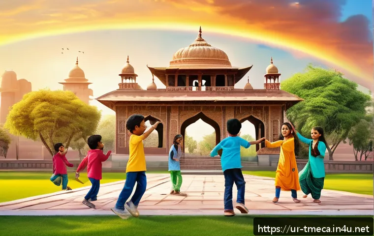 터닝메카드 오프닝 테마곡 해석 - A vibrant and energetic cartoon scene featuring diverse children wearing colorful casual clothes, jo...